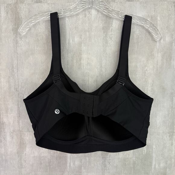 Lululemon Sports Bra 36E Run Times High Support Black Soft Cups Sweat Wicking - Picture 5 of 13